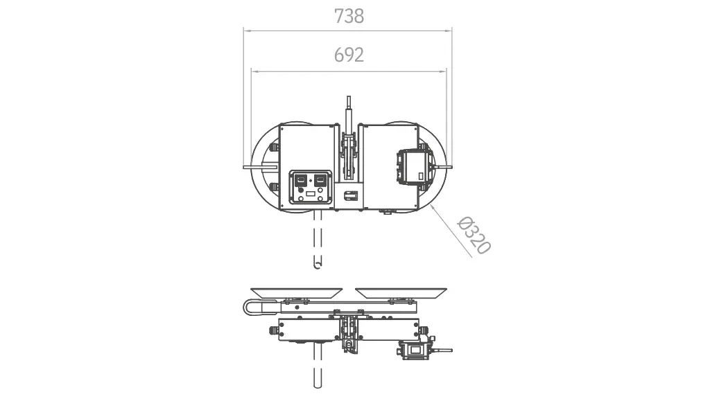 Plano modelo XL0-90 Tecnocat