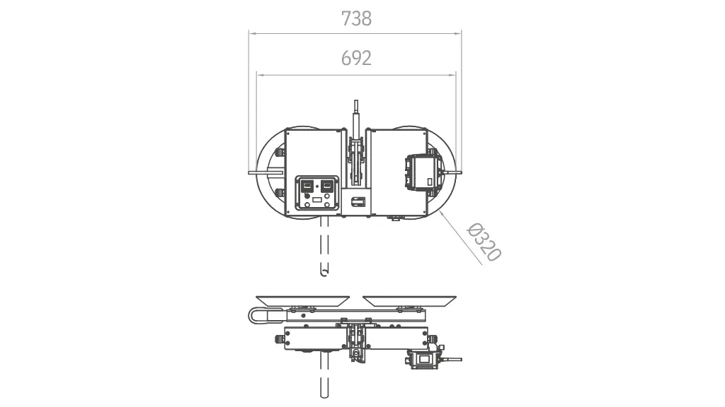 Plano modelo XL0-90 Tecnocat